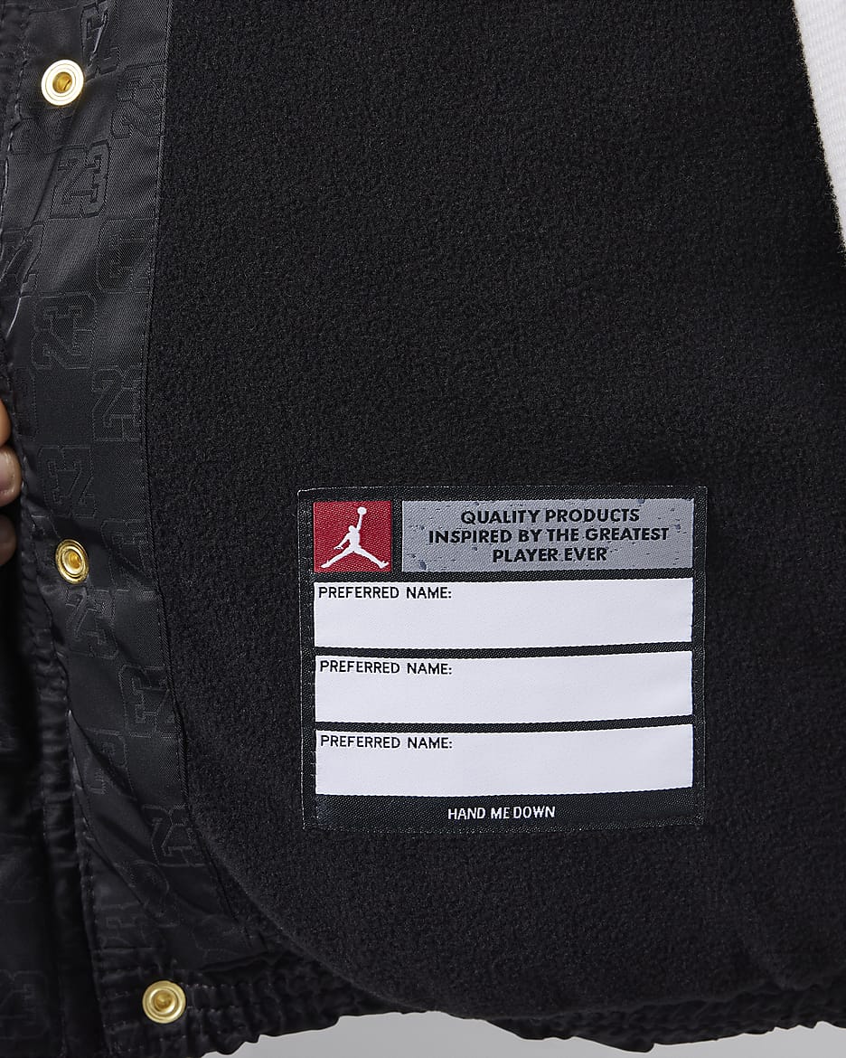 Jordan Big Kids 23 Jacquard Filled Jacket. Nike